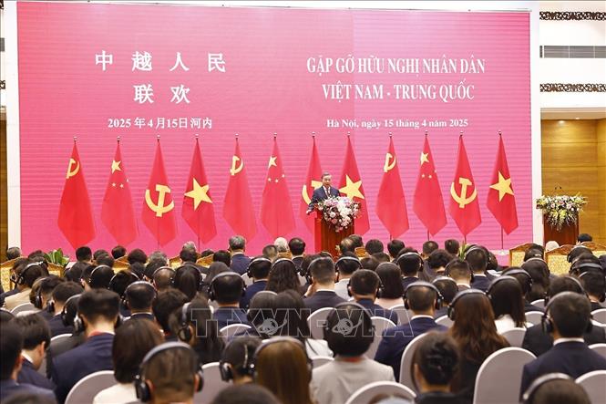 Tổng Bí thư Tô Lâm phát biểu tại Liên hoan giao lưu hữu nghị nhân dân Việt Nam – Trung Quốc. Ảnh: Doãn Tấn - TTXVN