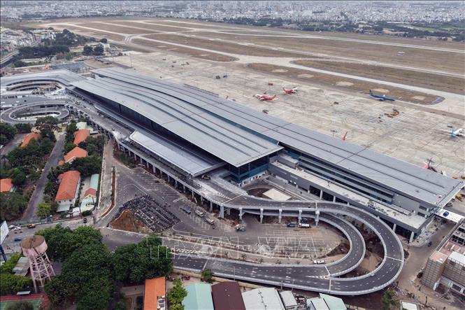 Toàn cảnh Nhà ga hành khách T3 Cảng hàng không quốc tế Tân Sơn Nhất. Ảnh: TTXVN phát
