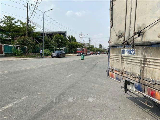 Hiện trường đang bị phong tỏa để điều tra. Ảnh: TTXVN phát