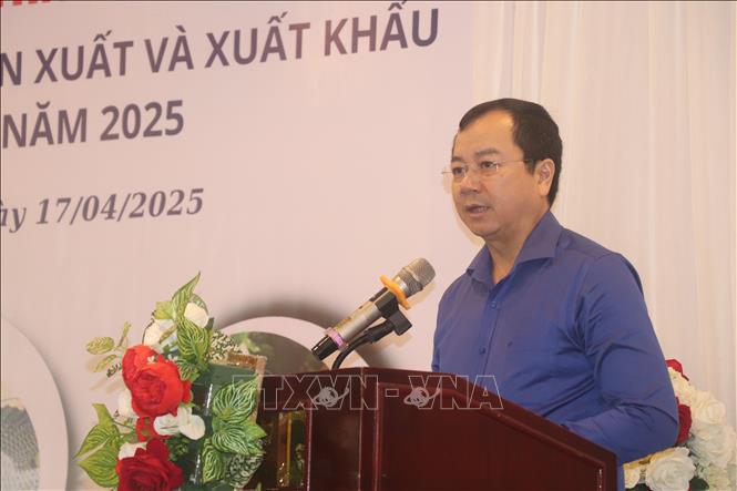 Cục trưởng Cục Thủy sản và Kiểm ngư Trần Đình Luân phát biểu. Ảnh: Thu Hiền - TTXVN