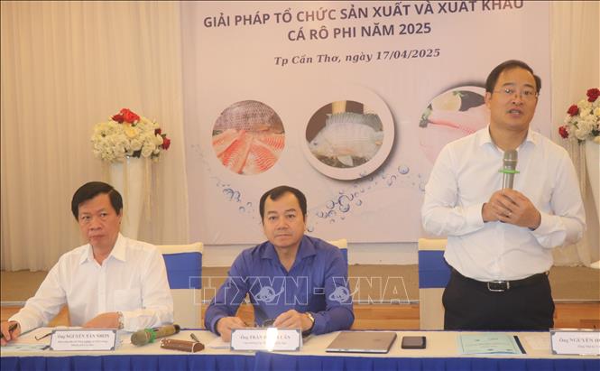 Ông Nguyễn Hoài Nam, Tổng thư ký VASEP phát biểu. Ảnh: Thu Hiền - TTXVN