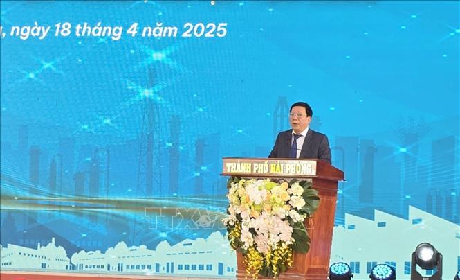 Ông Nguyễn Đức Thọ, Phó Chủ tịch UBND thành phố Hải Phòng, phát biểu. Ảnh: Minh Thu - TTXVN