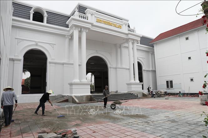 Trung tâm tổ chức sự kiện 5 sao Ánh Phương Palace (khu du lịch biển Hải Tiến, Hoằng Hóa) có sức chứa 2.000 người, đáp ứng nhu cầu du lịch MICE kết hợp tổ chức hội nghị và nghỉ dưỡng sẽ khai trương trong hè 2025. Ảnh: Hoa Mai - TTXVN
