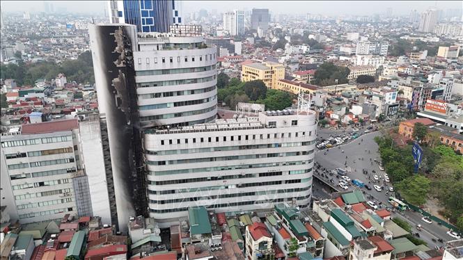 Hiện trường vụ cháy. Ảnh: Hoài Nam - TTXVN