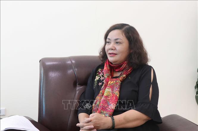 Hiệu trưởng Trường Tiểu học Đoàn Kết Nguyễn Thị Phương. Ảnh: Nguyễn Oanh-TTXVN.