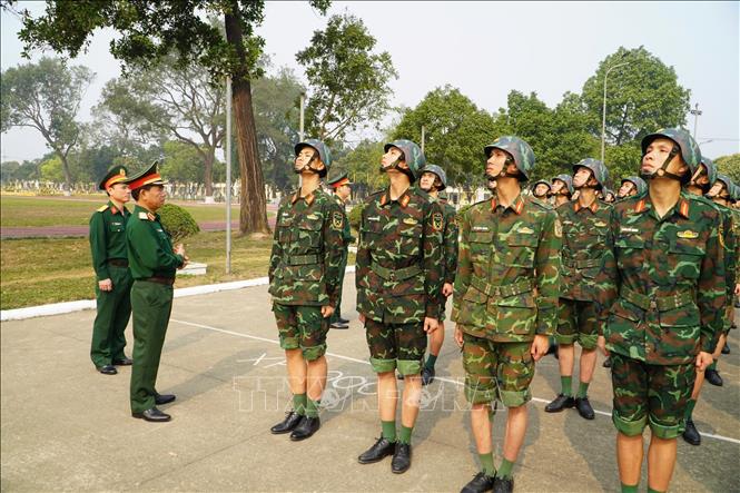 Lực lượng tham gia khối duyệt binh đã tập luyện từ tháng 3/2025. Ảnh: TTXVN phát 