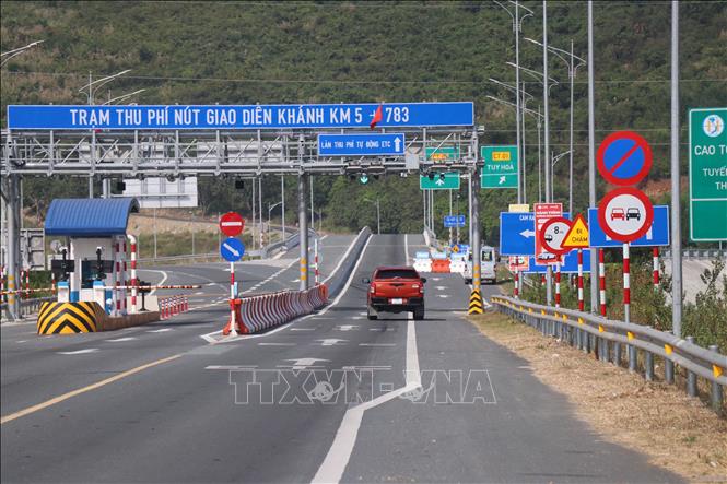 Điểm vào cao tốc Nha Trang - Vân Phong tại huyện Diên Khánh. Ảnh: Đặng Tuấn -TTXVN
