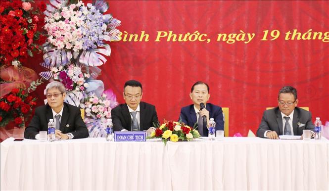 Đoàn Chủ tịch điều hành hội nghị. Ảnh: Nhật Bình - TTXVN.