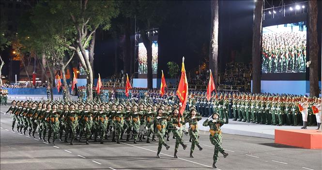 Trial parade before the main celebration. VNA Photo