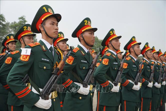 The servicemen are in intensive training for the parade. VNA/Photo by courtesy