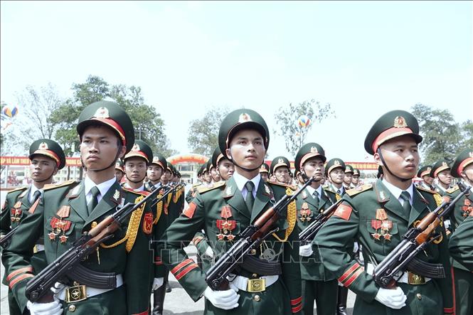 The servicemen are in intensive training for the parade. VNA/Photo by courtesy