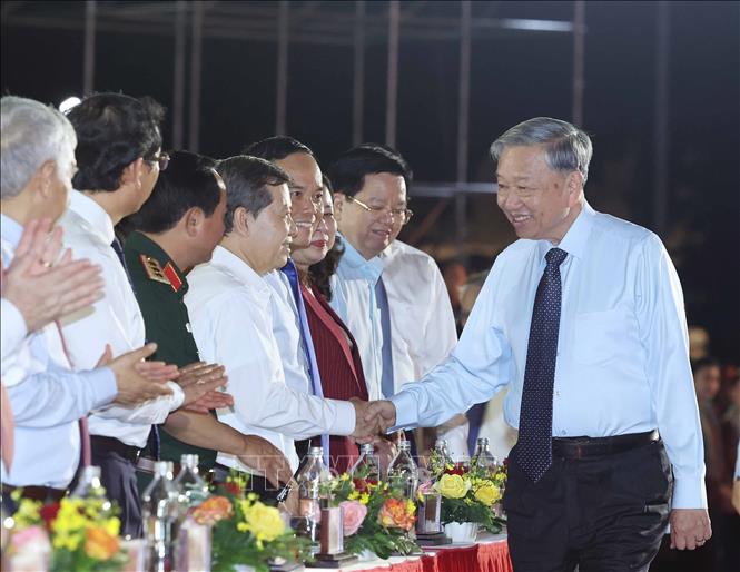 Tổng Bí thư Tô Lâm với các đại biểu. Ảnh: Thống Nhất – TTXVN