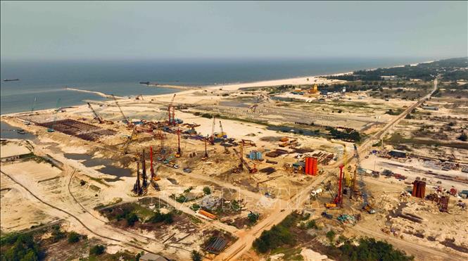 Khu Kinh tế Đông Nam Quảng Trị đang được triển khai xây dựng, tổng diện tích 23.792 ha, thuộc địa bàn các huyện Triệu Phong, Hải Lăng và Gio Linh. Ảnh: Vũ Sinh - TTXVN