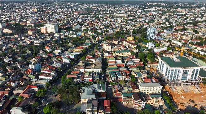 Một góc khu dân cư tại thành phố Đông Hà, tỉnh Quảng Trị. Ảnh: Vũ Sinh - TTXVN