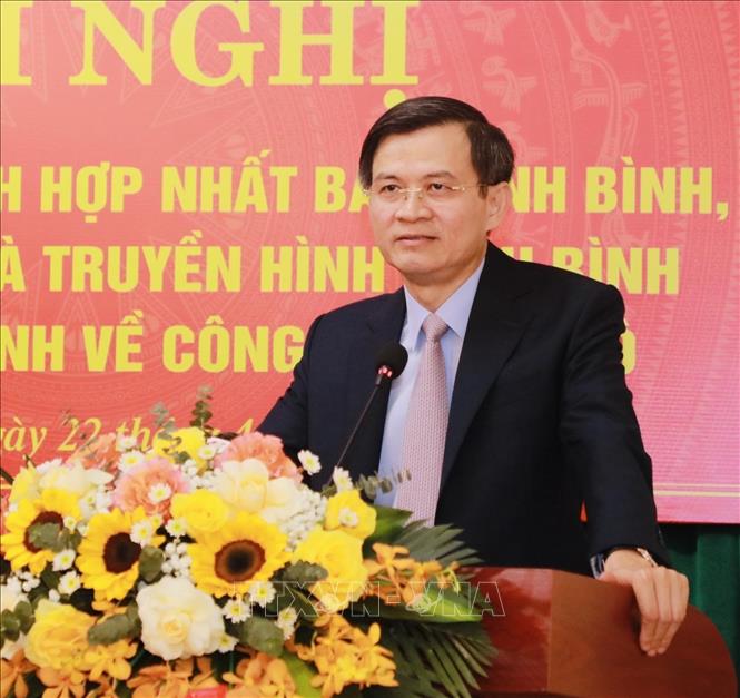 Bí thư Tỉnh ủy Ninh Bình Đoàn Minh Huấn phát biểu tại Hội nghị. Ảnh: TTXVN phát