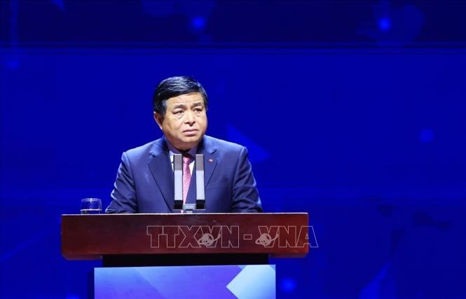 Phó Thủ tướng Nguyễn Chí Dũng phát biểu tại diễn đàn. Ảnh: Tuấn Anh  - TTXVN 