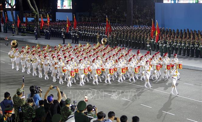 Các khối của Lực lượng Quân đội nhân dân tham gia Tổng hợp luyện diễu binh, diễu hành lần thứ hai. Ảnh: Thanh Vũ-TTXVN
