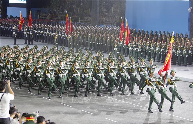 Các khối của Lực lượng Quân đội nhân dân tham gia Tổng hợp luyện diễu binh, diễu hành lần thứ hai. Ảnh: Thanh Vũ-TTXVN