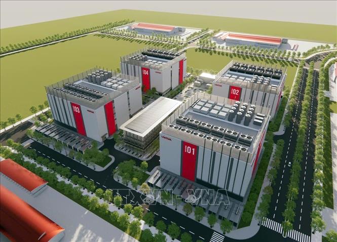 Phối cảnh Trung tâm dữ liệu và Nghiên cứu phát triển công nghệ cao Viettel tại Củ Chi. Ảnh: TTXVN phát