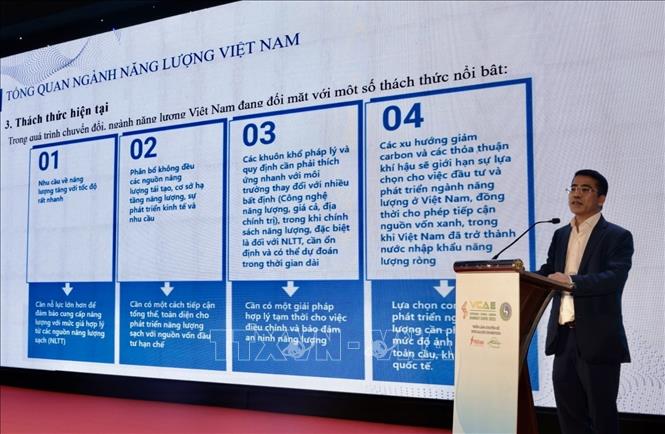 Đại diện Bộ Công Thương phát biểu. Ảnh: Trần Việt - TTXVN 