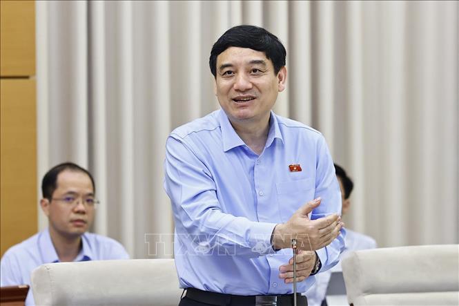 Chủ nhiệm Ủy ban Văn hóa và Xã hội của Quốc hội Nguyễn Đắc Vinh phát biểu. Ảnh: Doãn Tấn - TTXVN