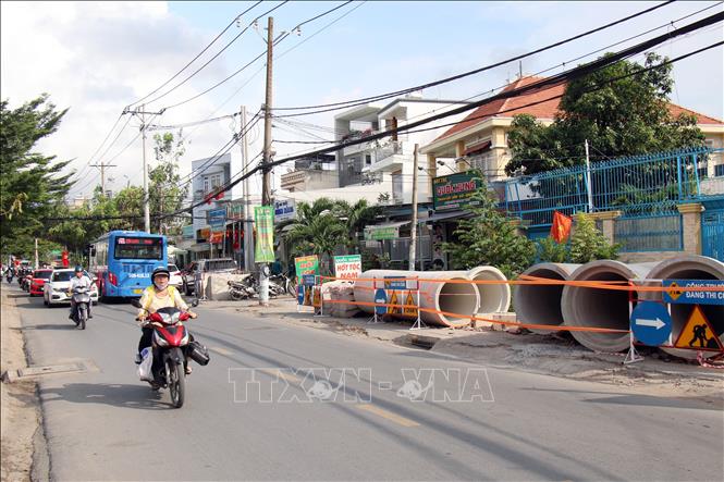 Mặt bằng thi công dự án đã được bàn giao trên 80%. Ảnh: Tiến Lực - TTXVN
