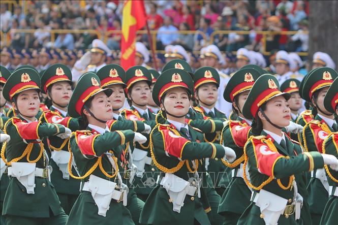 Các khối của Lực lượng Quân đội nhân dân Việt Nam tham gia Tổng duyệt. Ảnh: Thanh Vũ-TTXVN