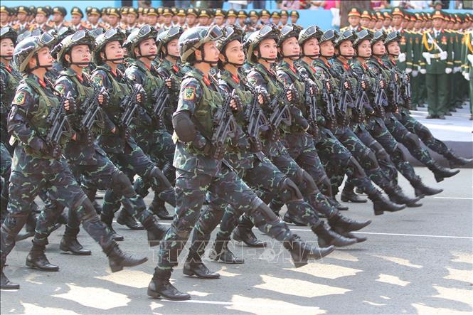 Các khối của Lực lượng Quân đội nhân dân Việt Nam tham gia Tổng duyệt. Ảnh: Thanh Vũ-TTXVN