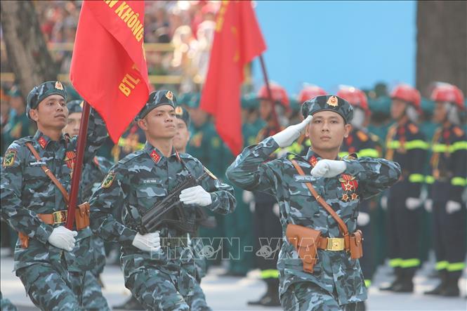 Các khối của Lực lượng Quân đội nhân dân Việt Nam tham gia Tổng duyệt. Ảnh: Thanh Vũ-TTXVN