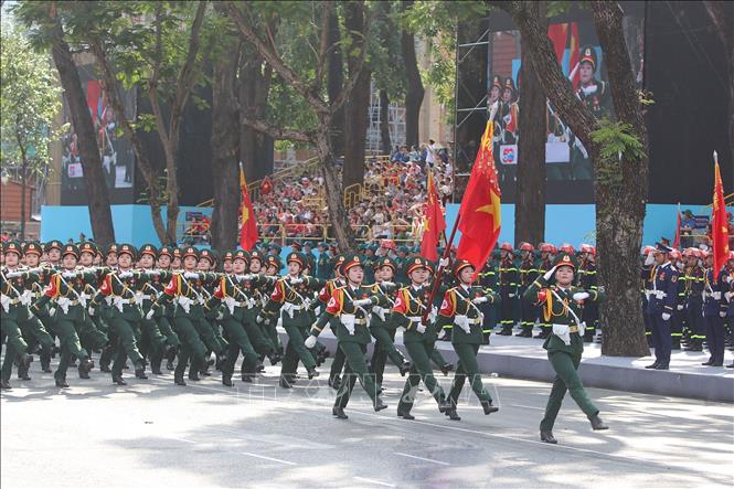 Các khối của Lực lượng Quân đội nhân dân Việt Nam tham gia Tổng duyệt. Ảnh: Thanh Vũ-TTXVN