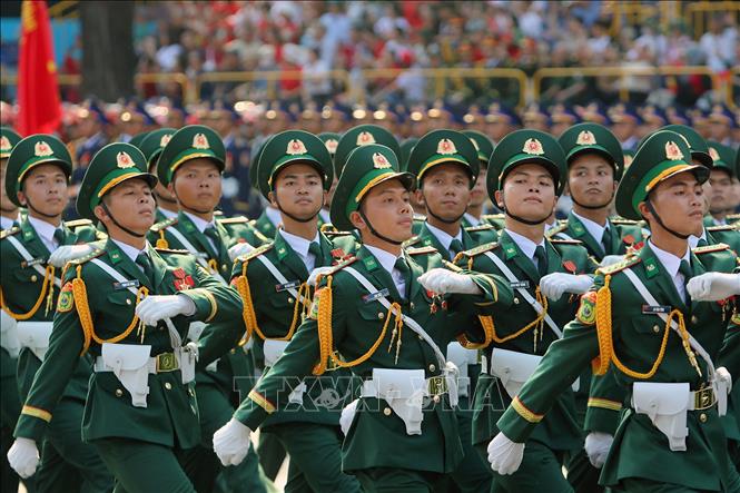 Các khối của Lực lượng Quân đội nhân dân Việt Nam tham gia Tổng duyệt. Ảnh: Thanh Vũ-TTXVN