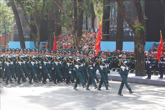 Các khối của Lực lượng Quân đội nhân dân Việt Nam tham gia Tổng duyệt. Ảnh: Thanh Vũ-TTXVN