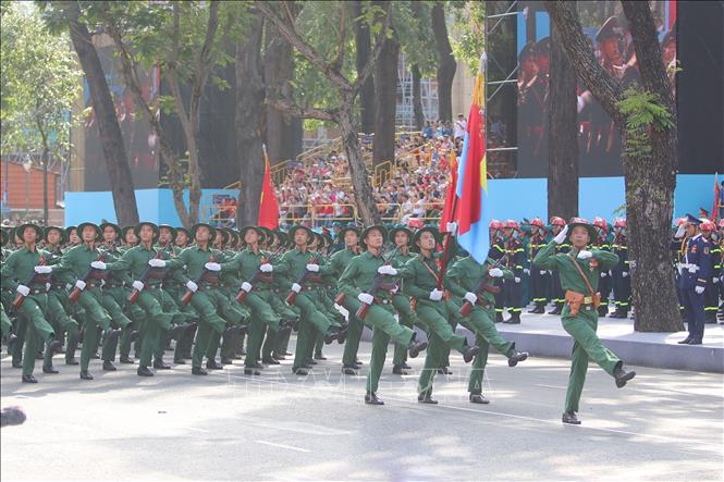 Lực lượng Giải phóng quân tham gia Tổng duyệt. Ảnh: Thanh Vũ-TTXVN