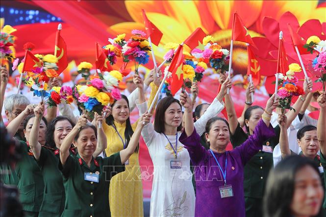 Chương trình biểu diễn nghệ thuật của lực lượng văn nghệ sĩ Thành phố Hồ Chí Minh tham gia Tổng duyệt. Ảnh: Thanh Vũ-TTXVN