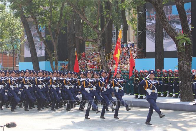 Các khối của Lực lượng Quân đội nhân dân tham gia Tổng duyệt. Ảnh: Thanh Vũ-TTXVN