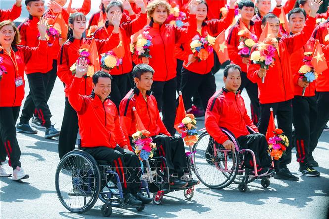 Các lực lượng tham gia Tổng duyệt. Ảnh: Anh Tuấn - TTXVN 