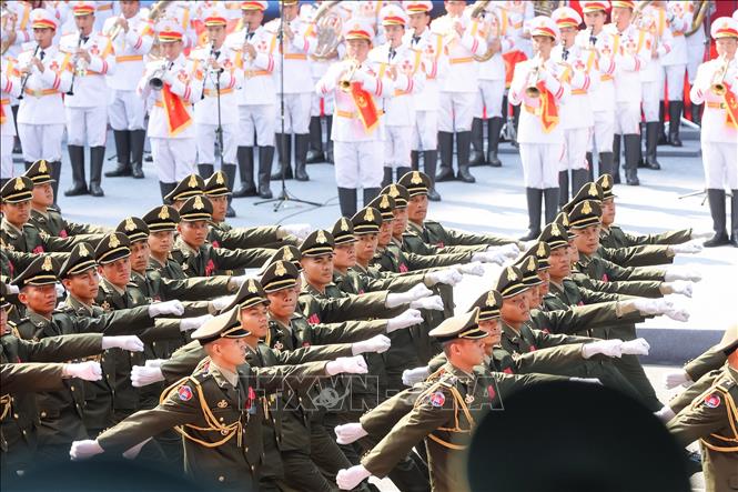 Các lực lượng tham gia Tổng duyệt. Ảnh: Anh Tuấn - TTXVN 