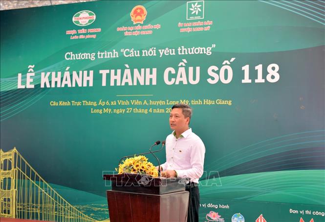 Ông Nguyễn Văn Thức, Phó TGĐ Công ty cổ phần Nhựa Thiếu niên Tiền Phong phát biểu. Ảnh: TTXVN phát