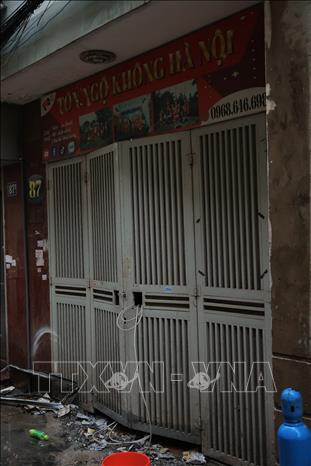 Ngôi nhà 3 tầng ở số 87a ngách 99/110/85 Định Công Hạ (Hoàng Mai, Hà Nội). Ảnh: Hoàng Hiếu - TTXVN