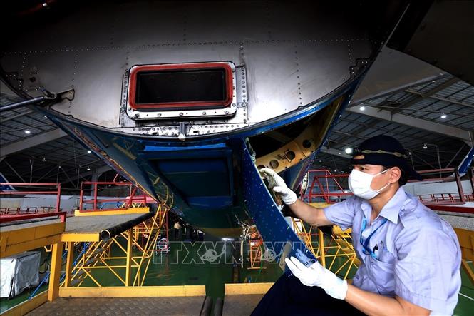 Các dòng máy bay được VAECO bảo dưỡng gồm A319, A320, A321, A330, A350, B777, B787 và ATR. Ảnh: Tuấn Anh - TTXVN