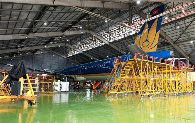 VAECO đang vận hành và khai thác 02 xưởng sửa chữa máy bay tại sân bay quốc tế Nội Bài. Ảnh: Tuấn Anh - TTXVN