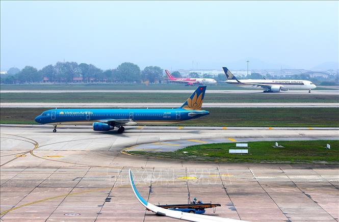 VAECO đã hợp tác với đối tác ST Aerospace (Singapore) thành lập liên doanh tổ chức bảo dưỡng, thực hiện bảo dưỡng các thiết bị trên tàu bay. Ảnh: Tuấn Anh - TTXVN