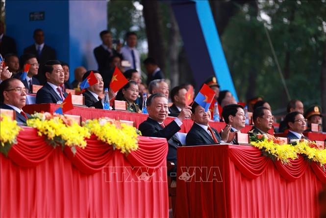 Tổng Bí thư Tô Lâm và các đại biểu dự buổi lễ. Ảnh: TTXVN