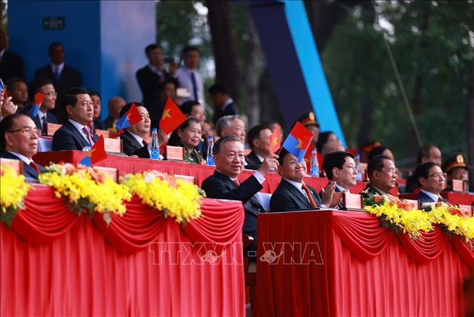 Party General Secretary To Lam and delegates at the event. VNA Photo