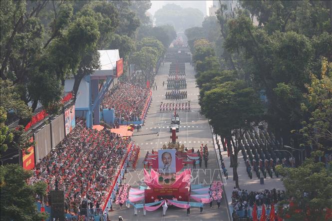 Quang cảnh Lễ diễu binh, diễu hành. Ảnh: Lê Minh - TTXVN