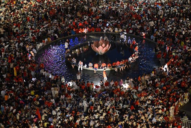 Thousands of people gather for the celebration. VNA Photo