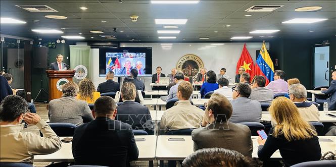 Diễn đàn doanh nghiệp Việt Nam Venezuela 2025.  Ảnh: ĐSQ cung cấp/TTXVN phát