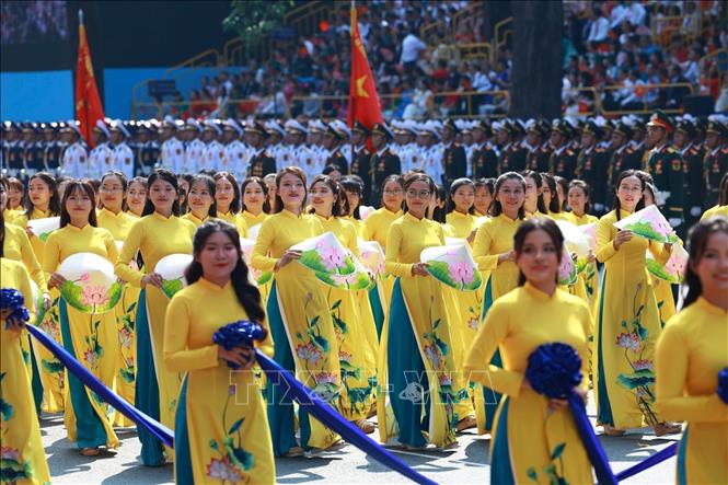 The unit representing for Vietnamese women. VNA Photo