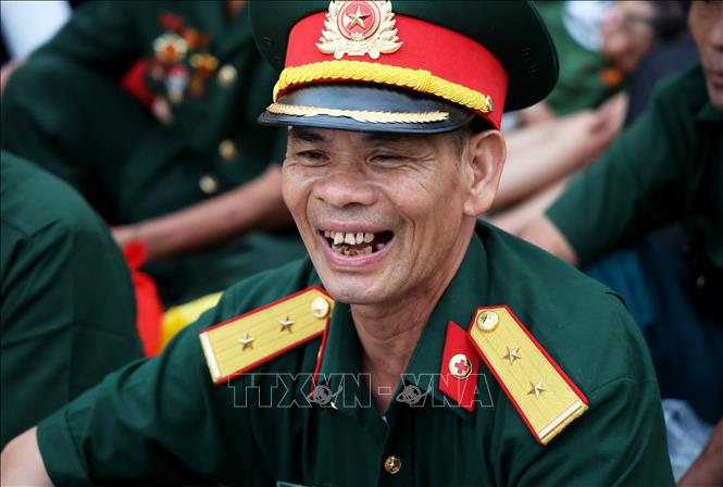 A war veteran takes part in the celebration. VNA Photo