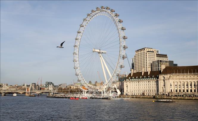 Vòng quay London Eye tại thủ đô London, Anh. Ảnh: THX/TTXVN